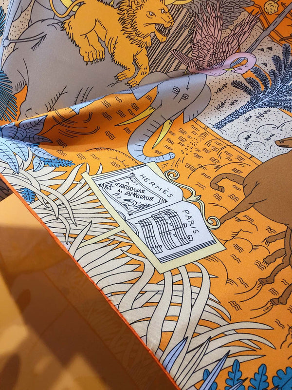 Le Carnaval Des Animaux Scarf 90 CM In Colorful Silk Twill 288862