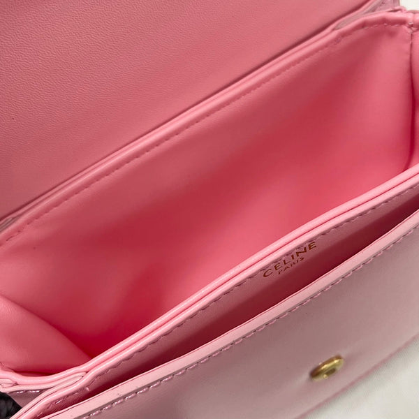 BORSA TRIPHOME 17 IN PELLE DI VITELLO ROSA PASTELLO