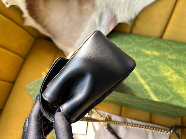 BORSA A MANO GG MARMONT MINI 18 IN PELLE DI VITELLO NERA