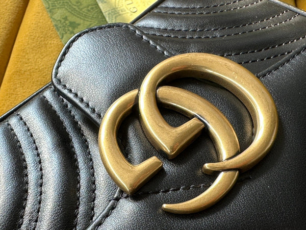 BORSA A MANO GG MARMONT MINI 18 IN PELLE DI VITELLO NERA