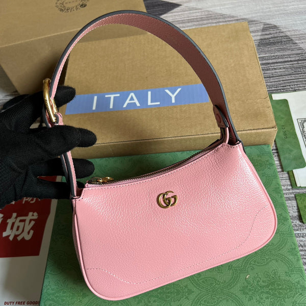 BORSA A TRACOLLA APHRODITE MINI 21 IN PELLE DI VITELLO ROSA CHIARO