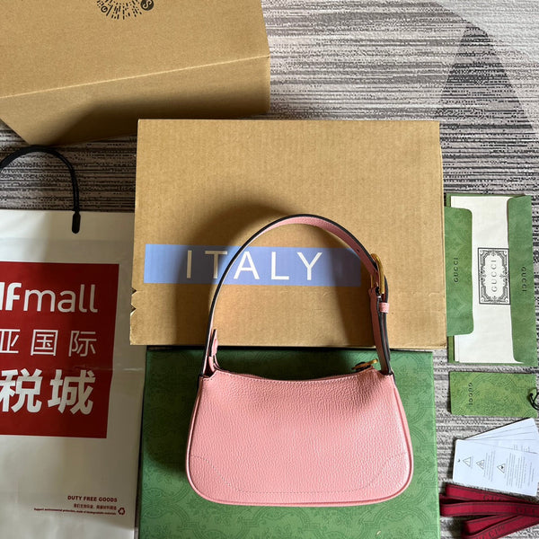 BORSA A TRACOLLA APHRODITE MINI 21 IN PELLE DI VITELLO ROSA CHIARO