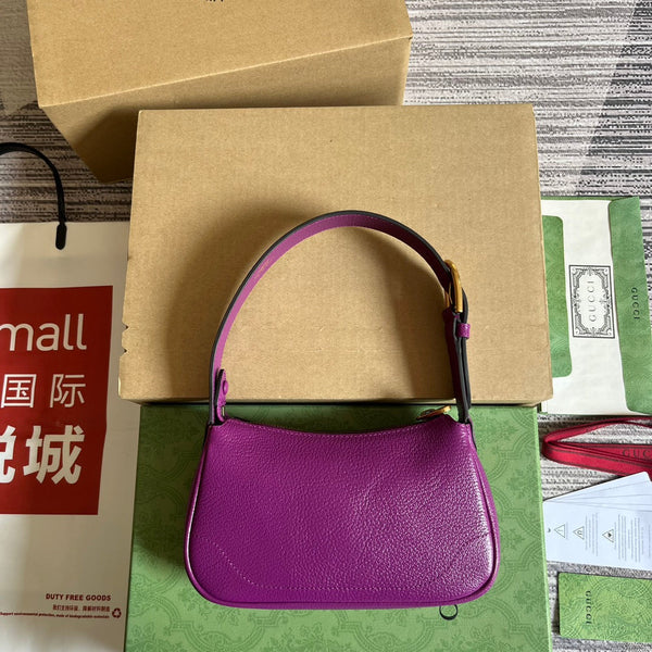 BORSA A TRACOLLA APHRODITE MINI 21 IN PELLE DI VITELLO VIOLA