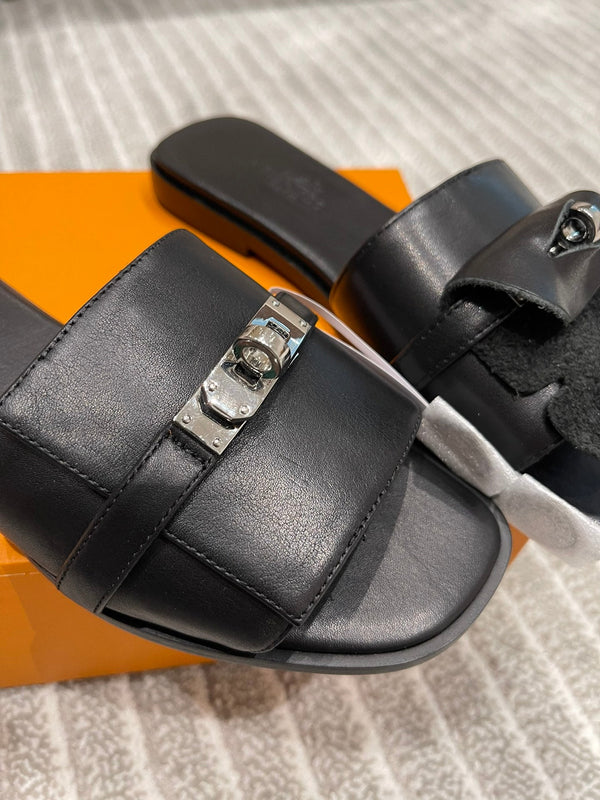 GABRIEL SANDAL BLACK CALFSKIN