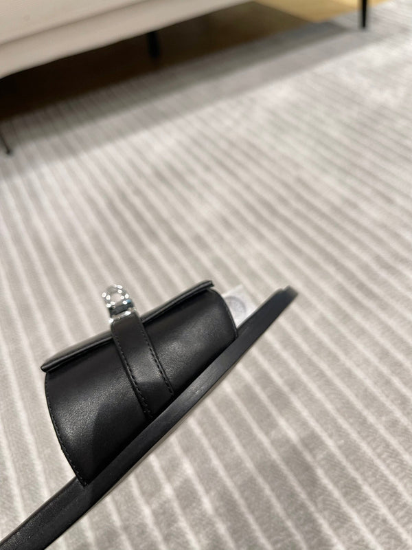 GABRIEL SANDAL BLACK CALFSKIN