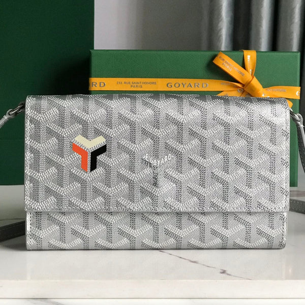 PORTAFOGLIO VARENNE CONTINENTAL 19 IN TELA GOYARDINE GRIGIA