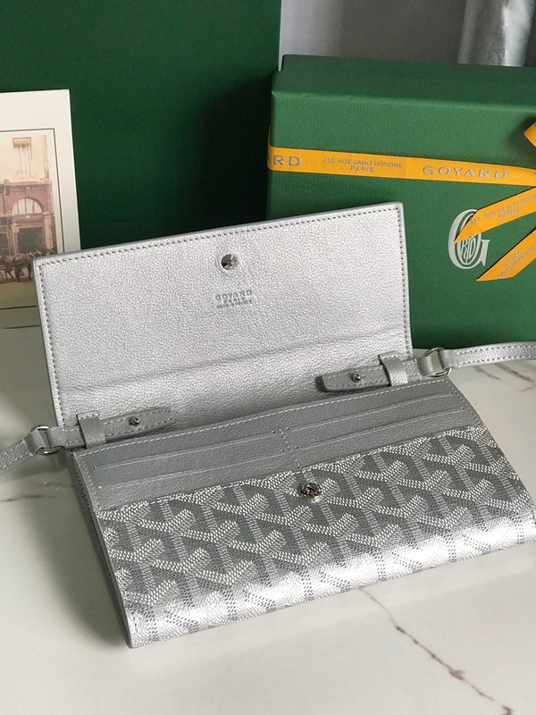 PORTAFOGLIO VARENNE CONTINENTAL 19 IN TELA GOYARDINE GRIGIA