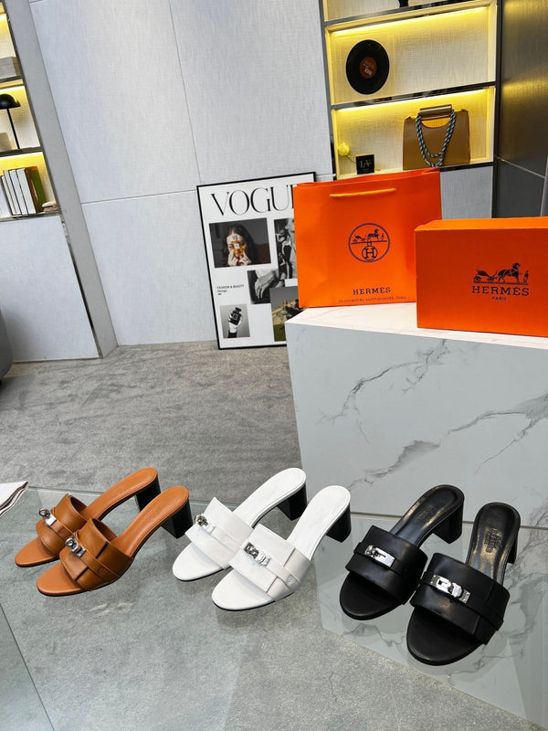 Gigi 50 Sandal White Calfskin