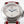 pasha 30mm quartz stainless steel white dial red leather
