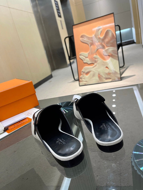 MULE GROUPIE NERO MIX ARGENTO PELLE DI AGNELLO