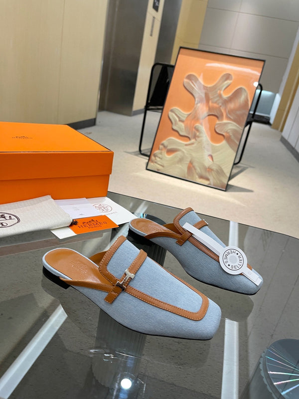 GRUPPO MULE TAWNY MIX SKY LAMBSKIN