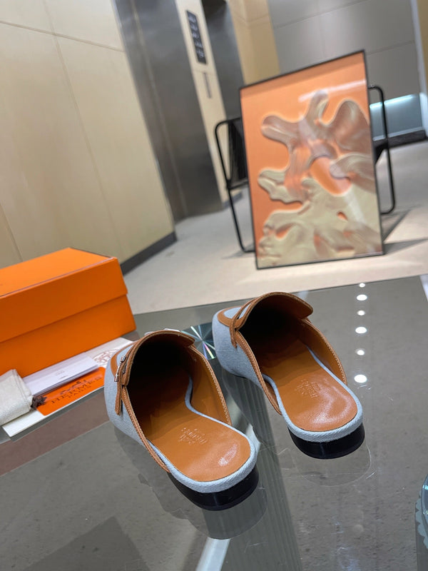 GRUPPO MULE TAWNY MIX SKY LAMBSKIN