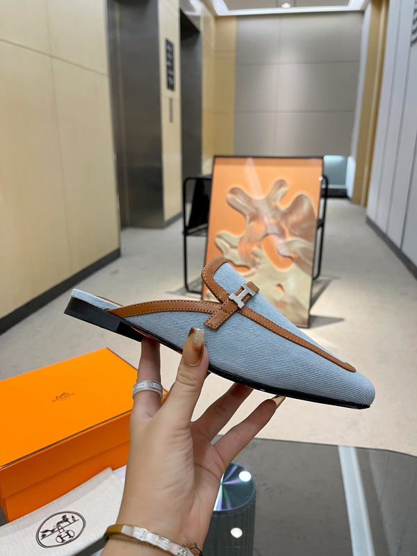 GRUPPO MULE TAWNY MIX SKY LAMBSKIN