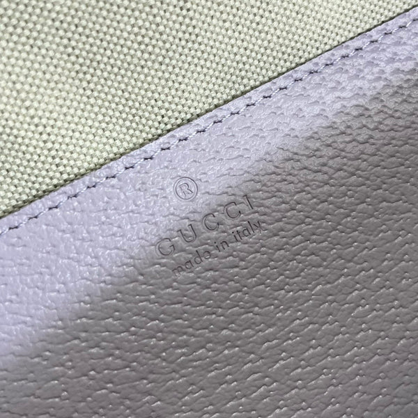 ophidia grande astuccio in tela monogramma beige viola 24 cm