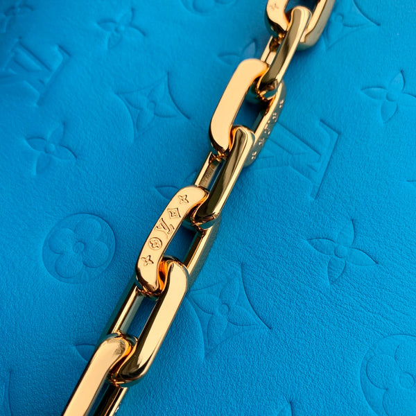 coussin pm 26cm blue monogram empreinte calfskin