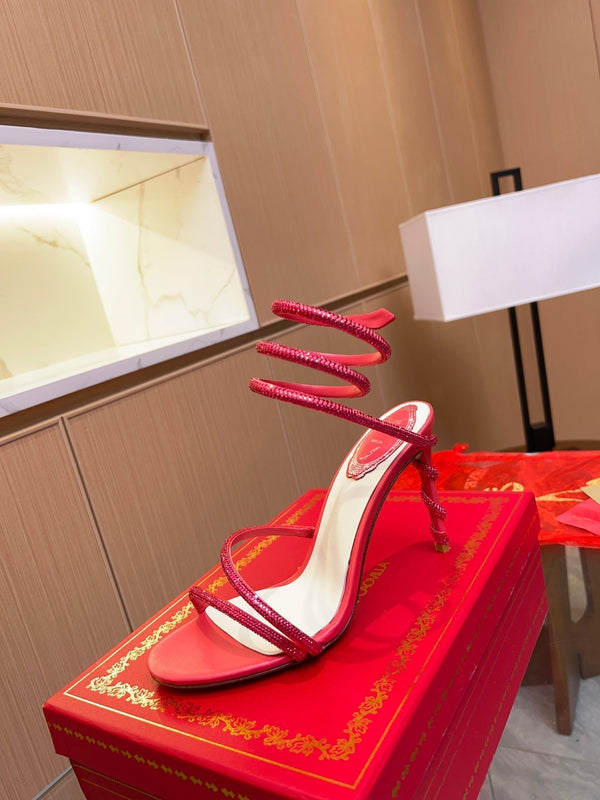 RC Heavy Industry Snake-Shape Red Silk Creole Rhinestones 251006