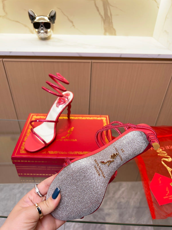 RC Heavy Industry Snake-Shape Red Silk Creole Rhinestones 251006