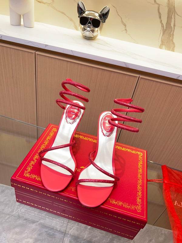 RC Heavy Industry Snake-Shape Red Silk Creole Rhinestones 251006