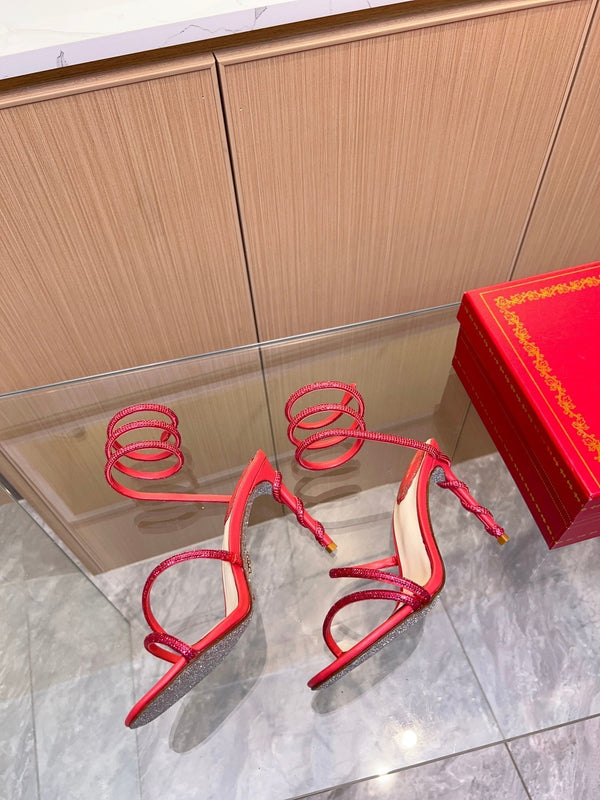 RC Heavy Industry Snake-Shape Red Silk Creole Rhinestones 251006