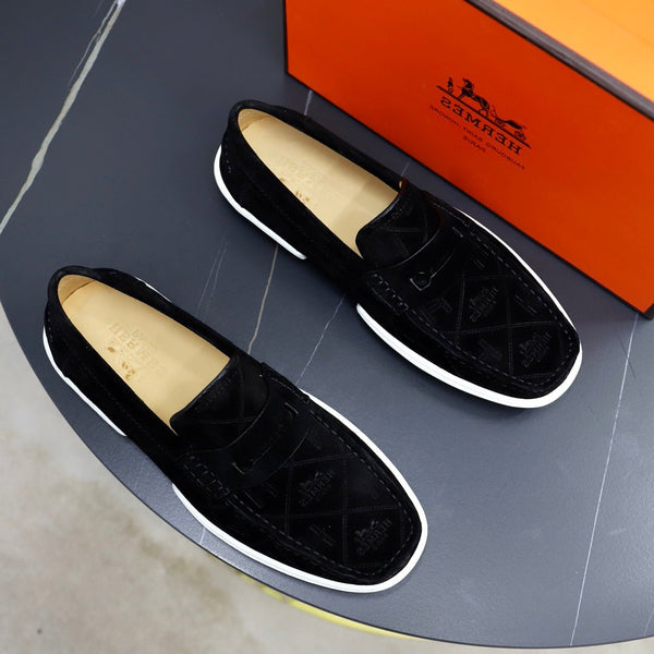 MOCASSINO HM GUILLAUME IN CAMOSCIO NERO