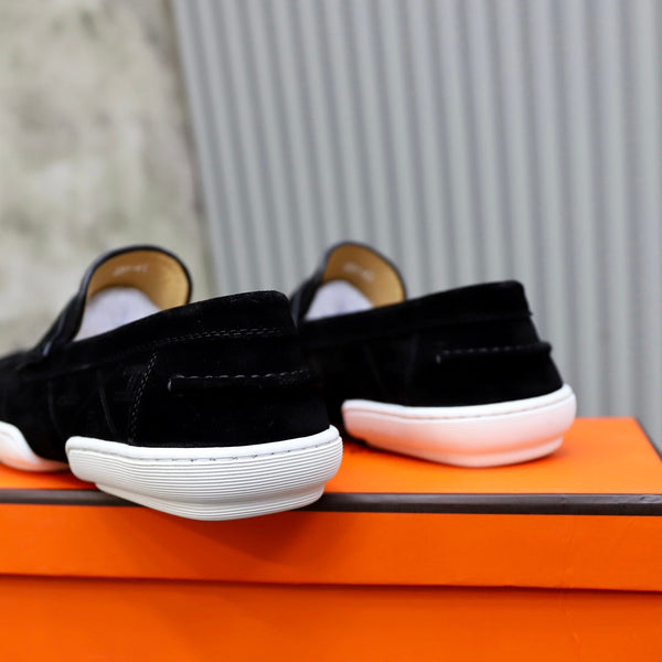 MOCASSINO HM GUILLAUME IN CAMOSCIO NERO