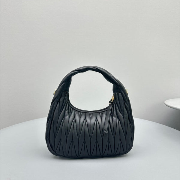 MINI HOBO 20 BAG IN BLACK LAMBSKIN