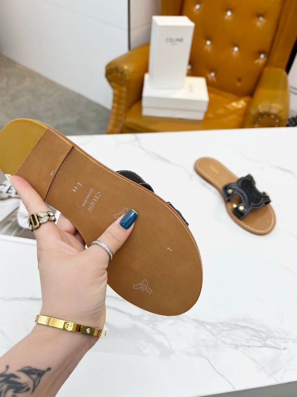 CIABATTA TRIOMPHE IN PELLE DI VITELLO NERA