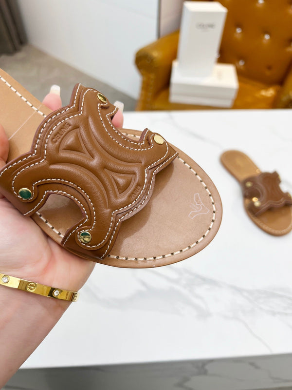 CIABATTA TRIOMPHE IN PELLE DI VITELLO MARRONE BRONZO