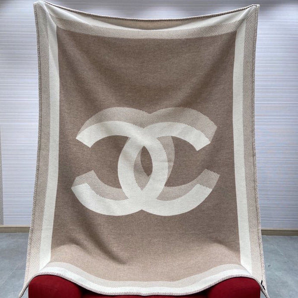 CC Blanket Large Logo Wool Cashmere