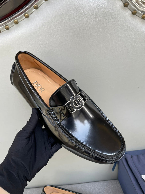 CD JUAL ICON BUCKLE LOAFER BLACK POLISHED CALFSKIN