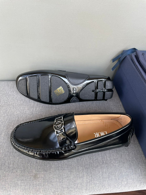 CD JUAL ICON BUCKLE LOAFER BLACK POLISHED CALFSKIN