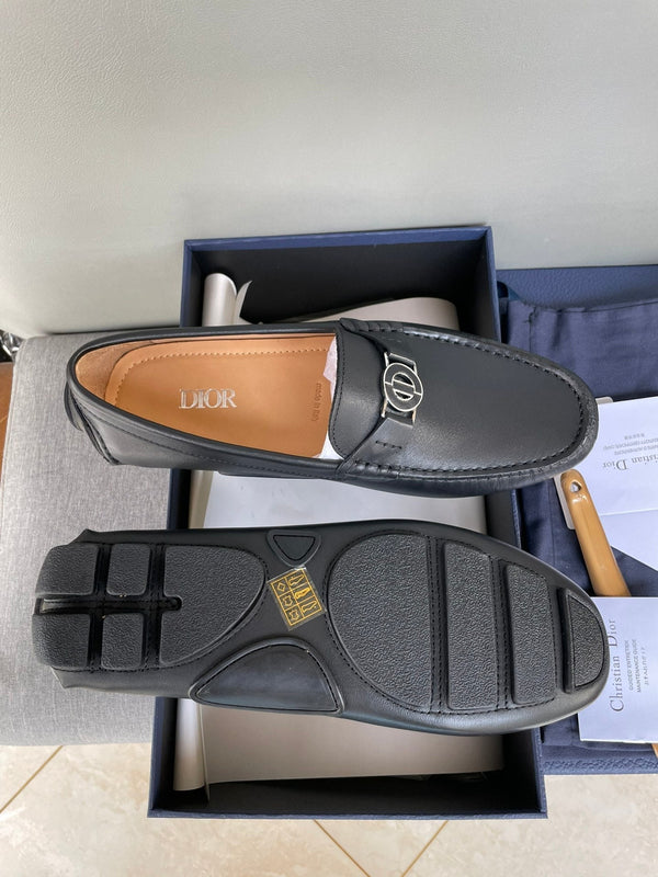 CD JUAL ICON BUCKLE LOAFER BLACK CALFSKIN