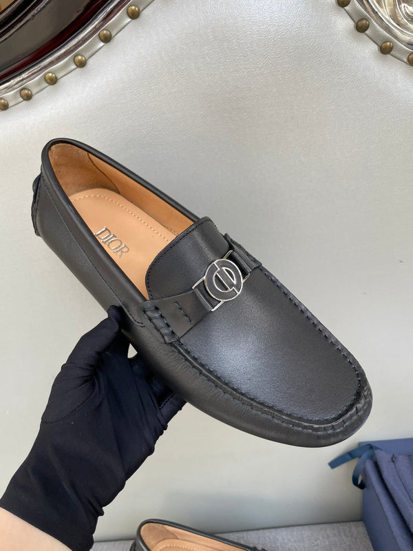 CD JUAL ICON BUCKLE LOAFER BLACK CALFSKIN