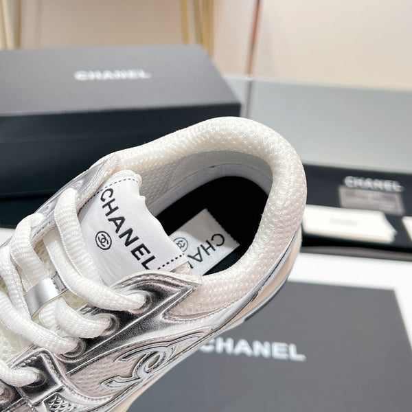 CC Sneaker In White Mesh Fabric 149795