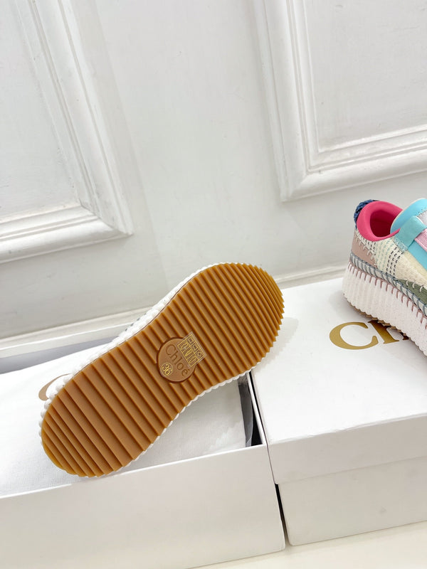 CHLOÉ NAMA SNEAKER IN COLORFUL SPECIAL FABRIC