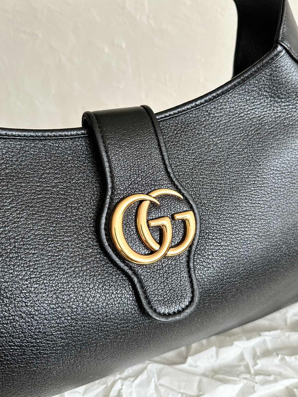 BORSA A SPALLA APHRODITE LARGE 47 IN PELLE DI VITELLO NERA