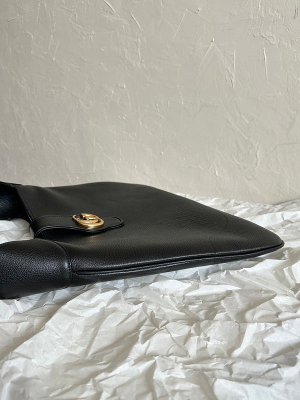 BORSA A SPALLA APHRODITE LARGE 47 IN PELLE DI VITELLO NERA