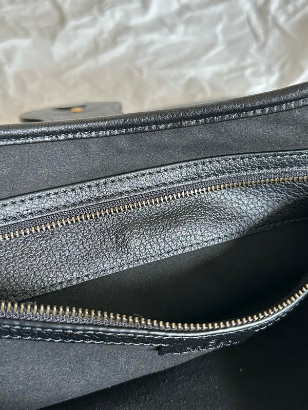 BORSA A SPALLA APHRODITE LARGE 47 IN PELLE DI VITELLO NERA