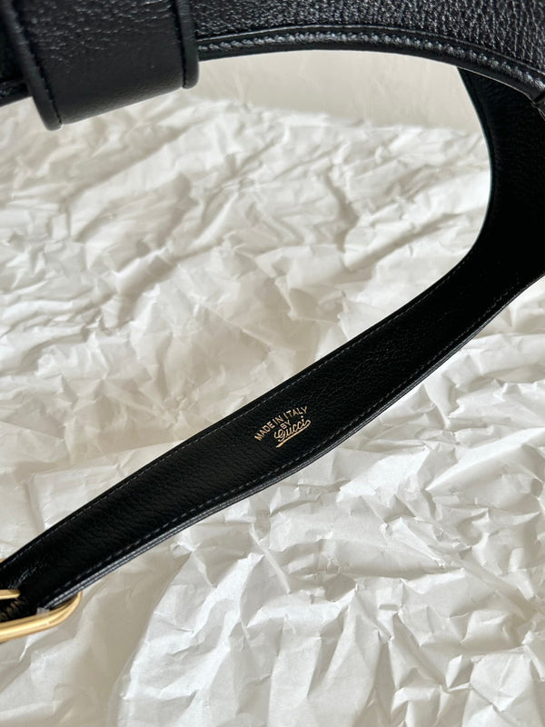 BORSA A SPALLA APHRODITE LARGE 47 IN PELLE DI VITELLO NERA