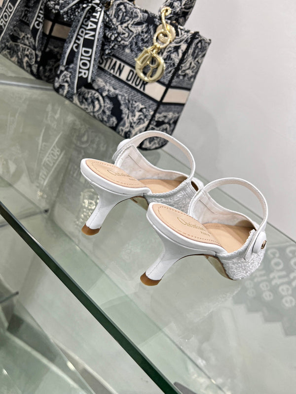 cd pump 65 transparent mesh embroidered white flower moitf