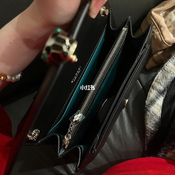 BVL Serpenti Forever Shoulder Bag 25cm Black Calfskin GHW 188655