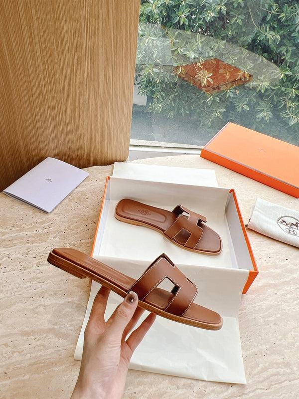 Sandalo HM 25 Oran in pelle di vitello marrone