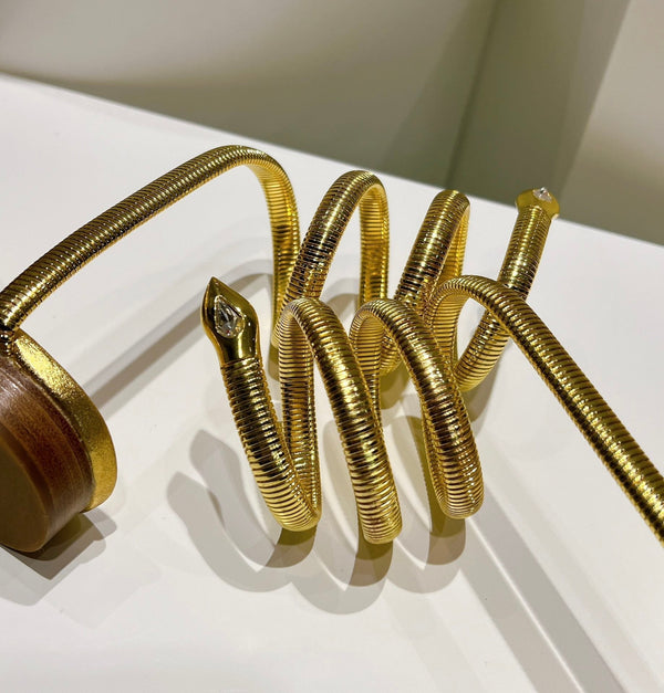 Juniper 15mm Gold Metallic Sheepskin Sandal 108364