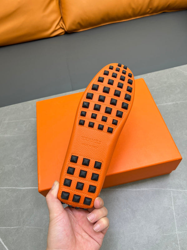 MOCASSINO HM H-LOGO IN PELLE DI VITELLO TIGRE