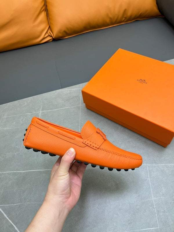 MOCASSINO HM H-LOGO IN PELLE DI VITELLO TIGRE