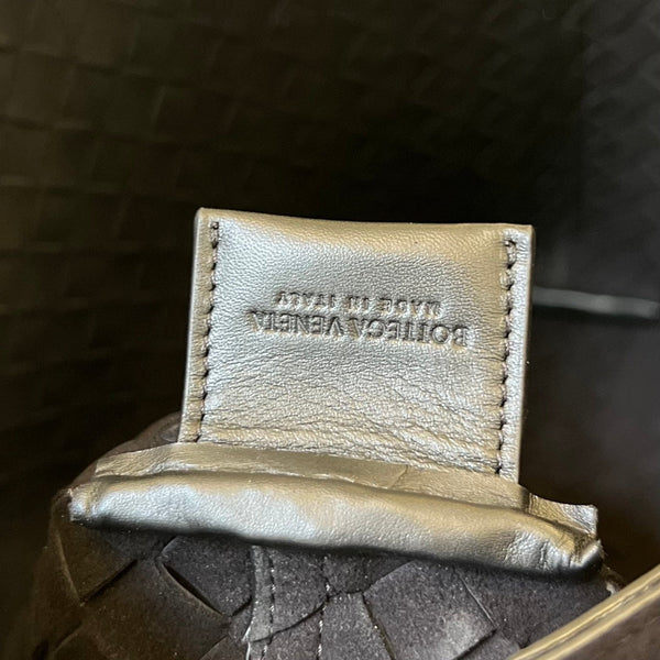 CARTELLA SLIM INTRECCIATO 36 PELLE DI VITELLO NERA