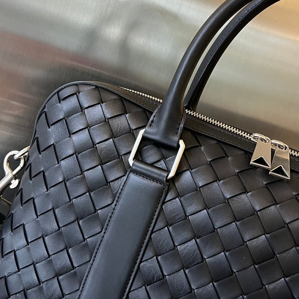 CARTELLA SLIM INTRECCIATO 36 PELLE DI VITELLO NERA