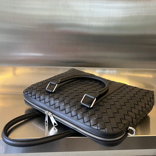 CARTELLA SLIM INTRECCIATO 36 PELLE DI VITELLO NERA