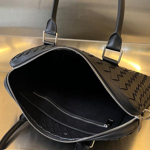 CARTELLA SLIM INTRECCIATO 36 PELLE DI VITELLO NERA