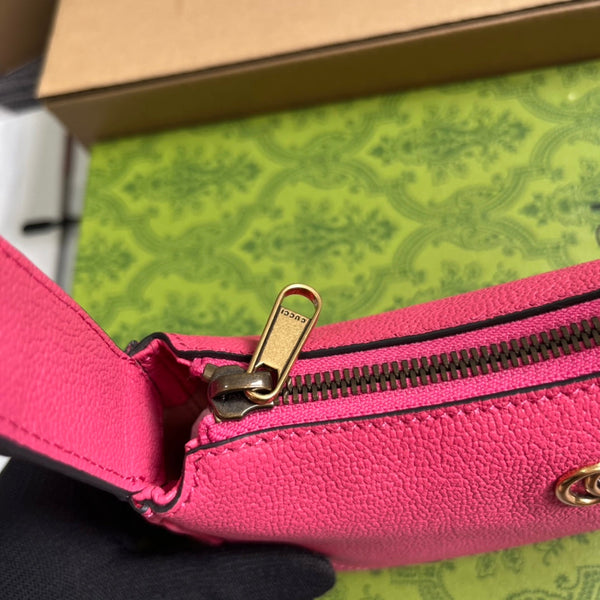 BORSA A TRACOLLA APHRODITE MINI 21 IN PELLE DI VITELLO ROSA BRILLANTE